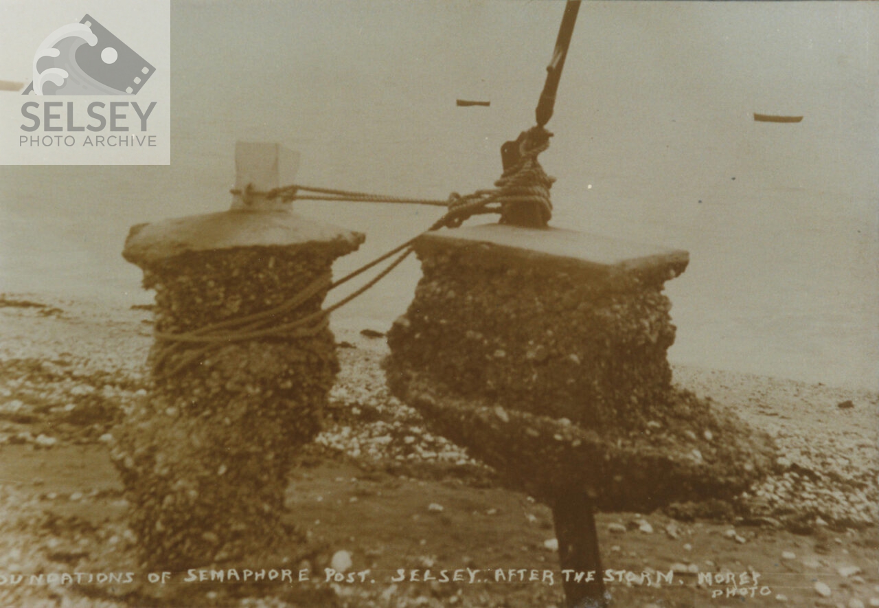 “Foundations of semaphore post. Selsey . . after the storm”. - featured image