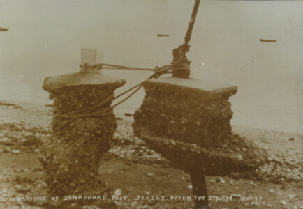 “Foundations of semaphore post. Selsey . . after the storm”. - thumbnail image