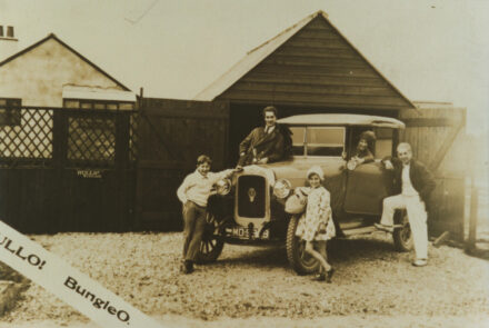 Family outside Hullo! Bungleo - thumbnail image