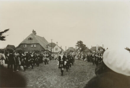 Parade of female pipers - thumbnail image