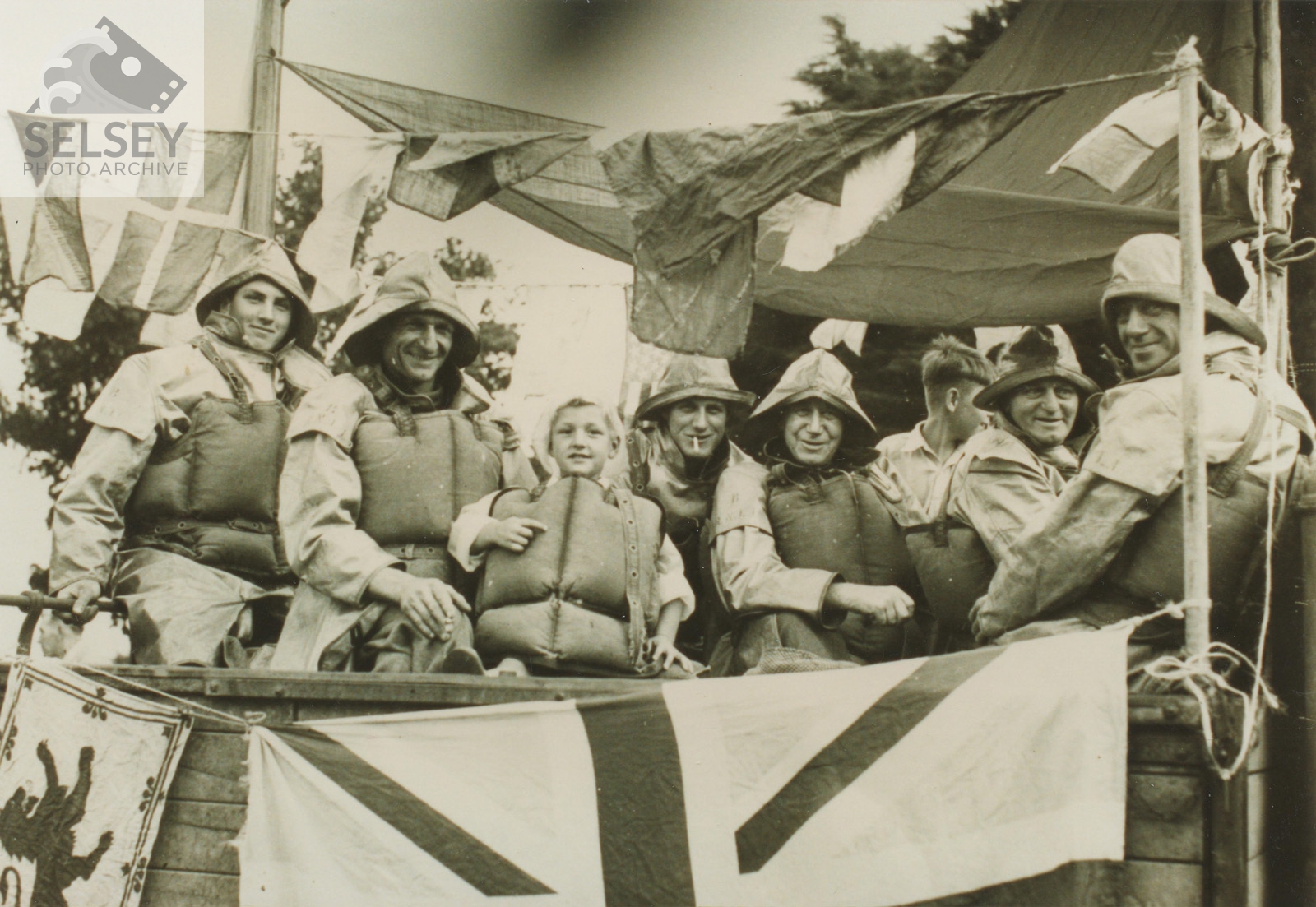 Group of Lifeboat men Selsey Photo Archive