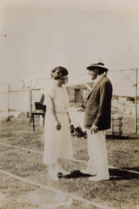 Man and woman on tennis court - thumbnail image