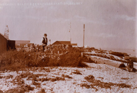 Fishermans beach and semaphore station, Selsey - thumbnail image