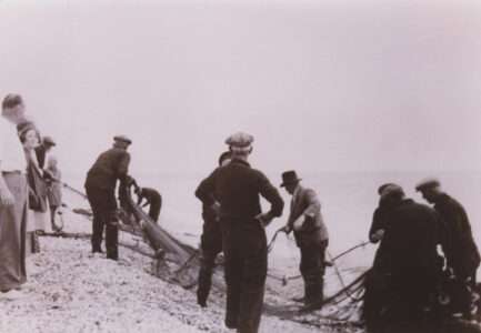 Fishermen bringing their nets on shore - thumbnail image
