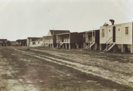 Row of railway carriage homes - thumbnail image