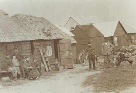 Fishermen’s huts on beach - thumbnail image