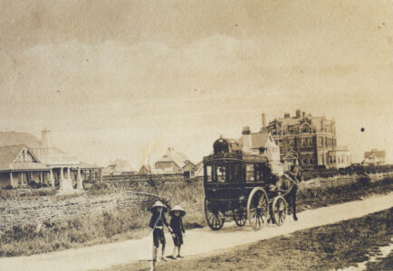 Horse-drawn coach and Marine Hotel - thumbnail image