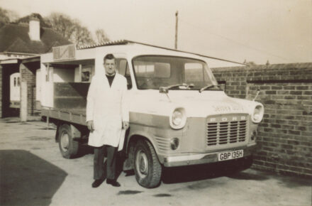 Man with milk van - thumbnail image