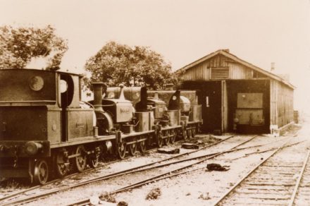 Selsey: Selsey engine shed with engines - thumbnail image
