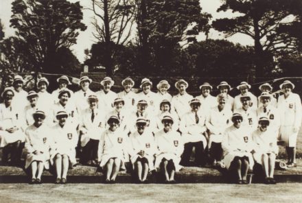 Selsey: Group photograph of bowling club members - thumbnail image